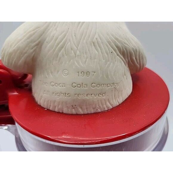 Vintage 1997 Coca Cola Singing Polar Bear Plastic Mug Cup Flip Top Coke UNTESTED - Picture 5 of 7